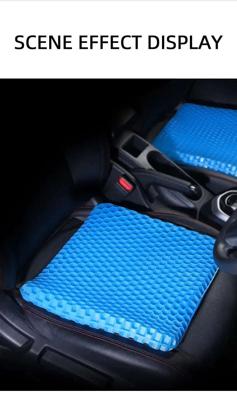 Honeycomb Gel Cushion for Enhanced Seating Comfort-Blue / 40x35cm