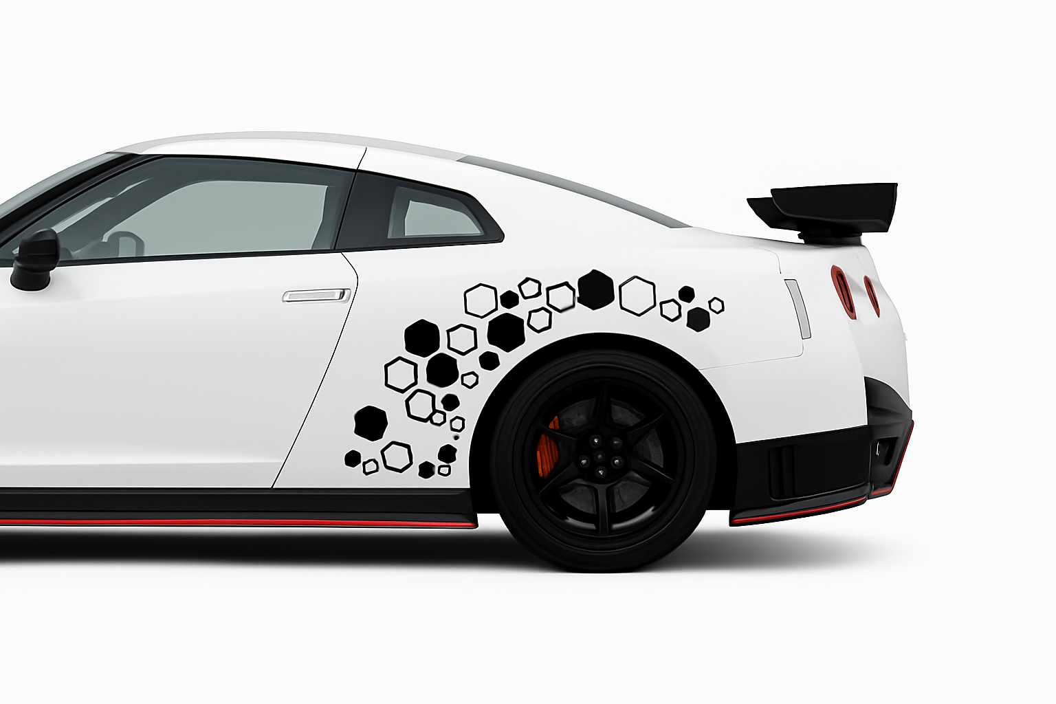 Honeycomb Hexagon Car Vinyl Decals Waterproof Polygon Stickers