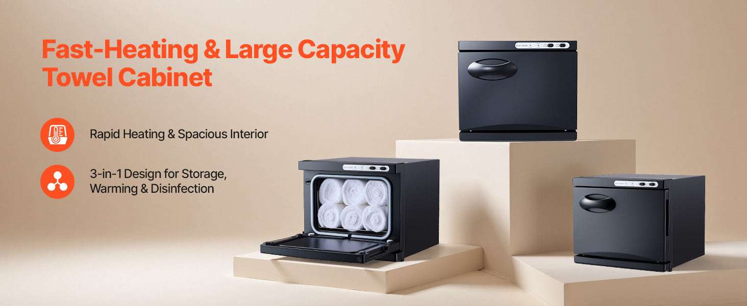 Hot Towel Warmer Cabinet 1.76gal with Steam Heating & Disinfection-8L 110V / United States