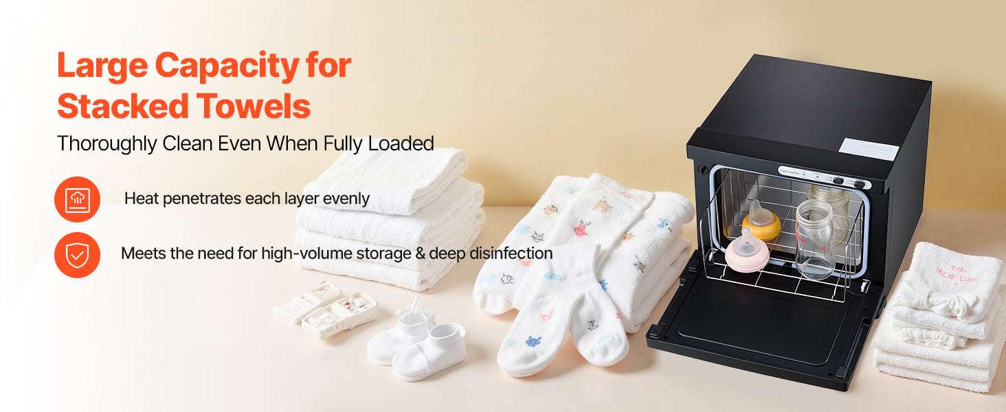 Hot Towel Warmer Cabinet 1.76gal with Steam Heating & Disinfection-8L 110V / United States