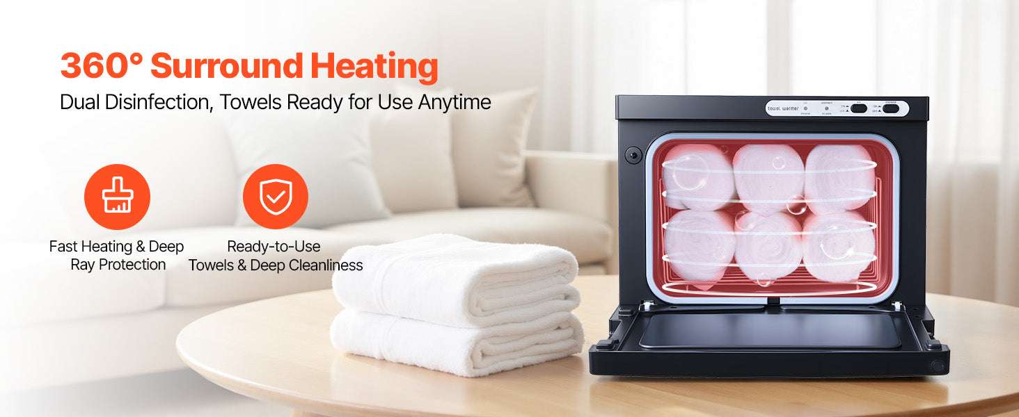 Hot Towel Warmer Cabinet 1.76gal with Steam Heating & Disinfection-8L 110V / United States