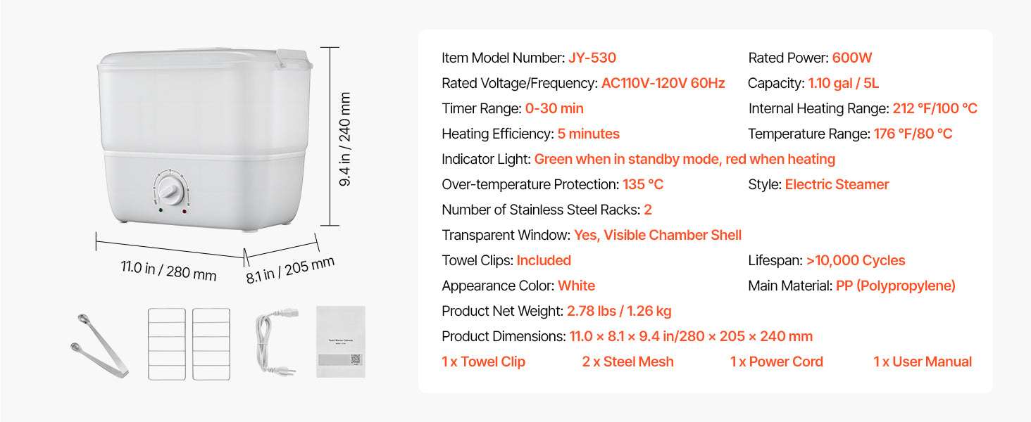 Hot Towel Warmer Cabinet with Steam Heating – Fast 5-Min Heat-23L Black / United States