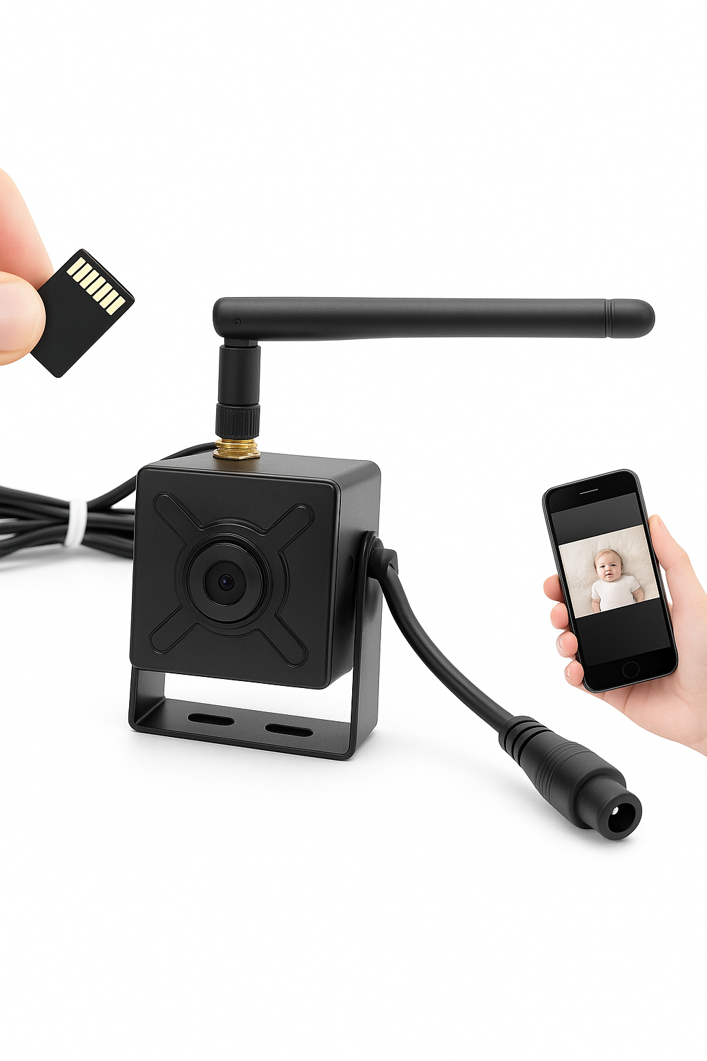 Indoor Wireless IP Camera with Audio, Onvif and TF Card Slot