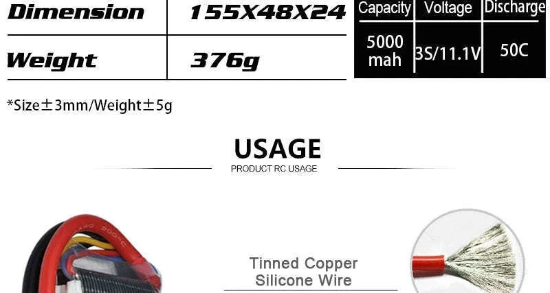 HRB LiPo Battery for RC Models with Stable Power Output-11.1V 4000mah XT60 / france