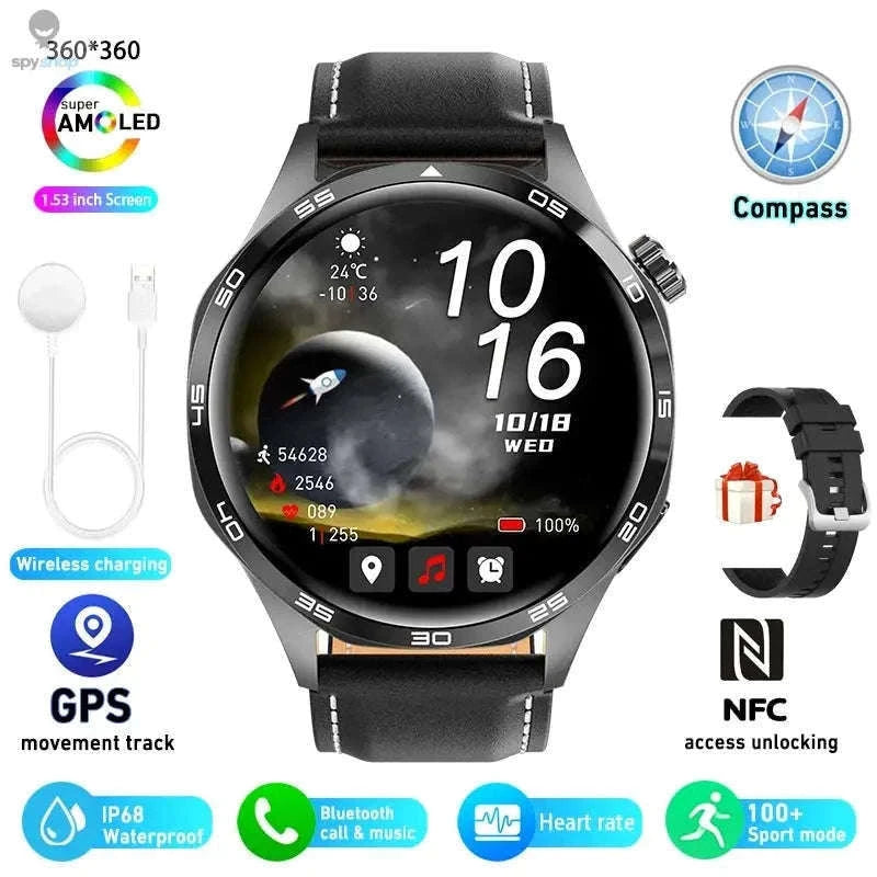 HUAWEI GT5 Pro Smartwatch with AMOLED Display, GPS & NFC-black steel / Watch GT5 PRO
