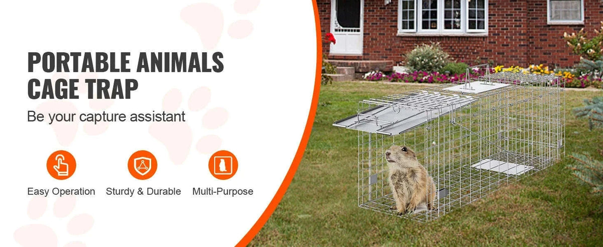 Humane Folding Live Animal Cage Trap with Handle-32 / Poland