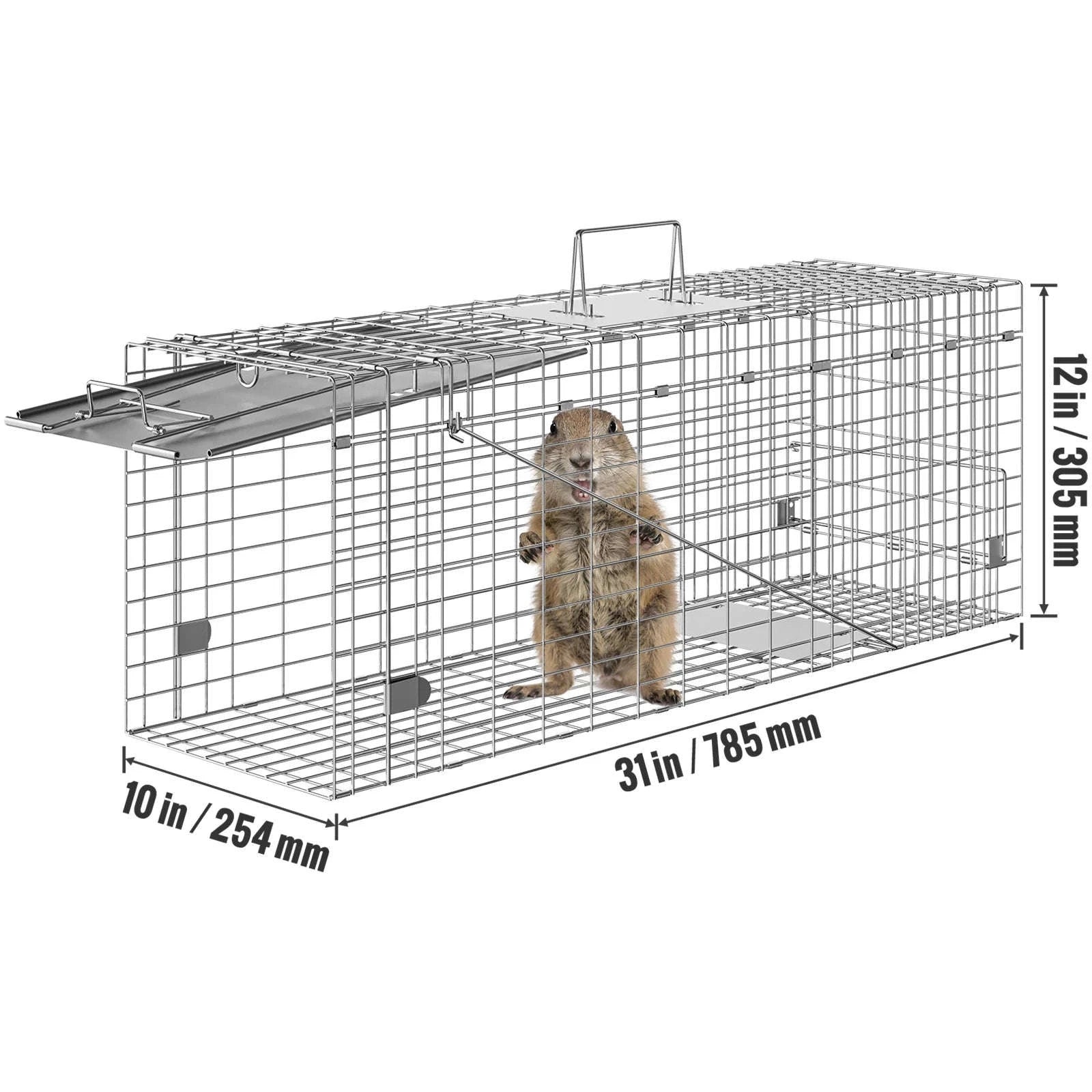 Humane Folding Live Animal Cage Trap with Handle-32 / Poland