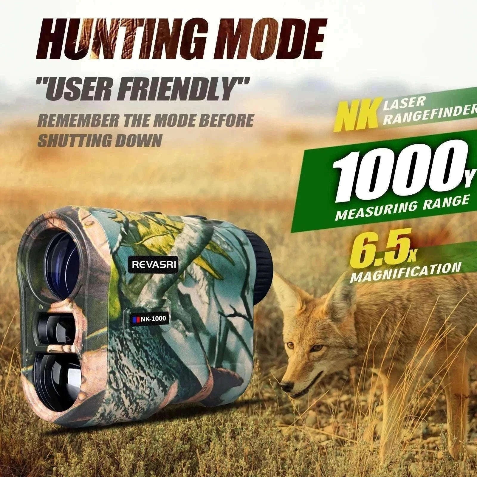Hunting Laser Rangefinder 1000 Yards with Rechargeable Battery-camo rangefinder / 1000m