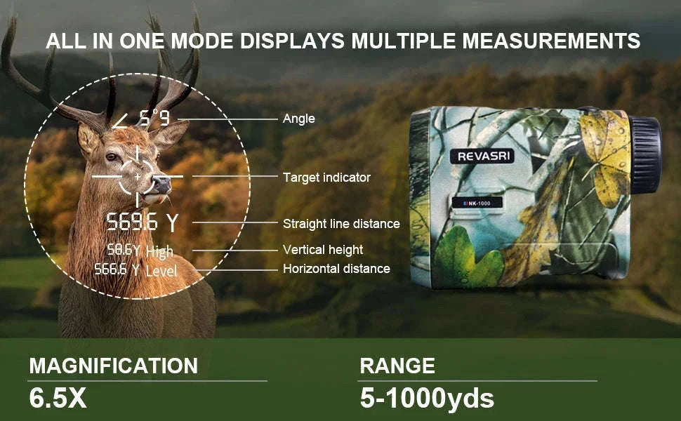 Hunting Laser Rangefinder 1000 Yards with Rechargeable Battery-camo rangefinder / 1000m