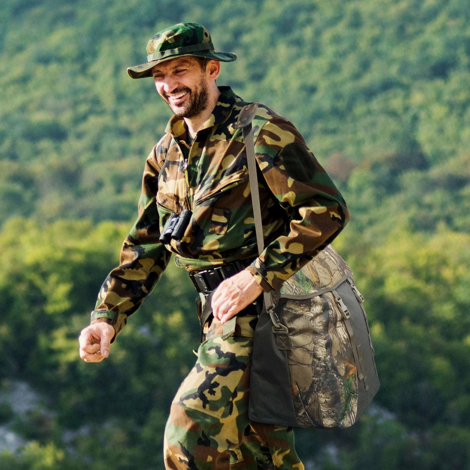 Hunting Scent Proof Bag with Airtight Zipper, 600D Oxford-Camouflage