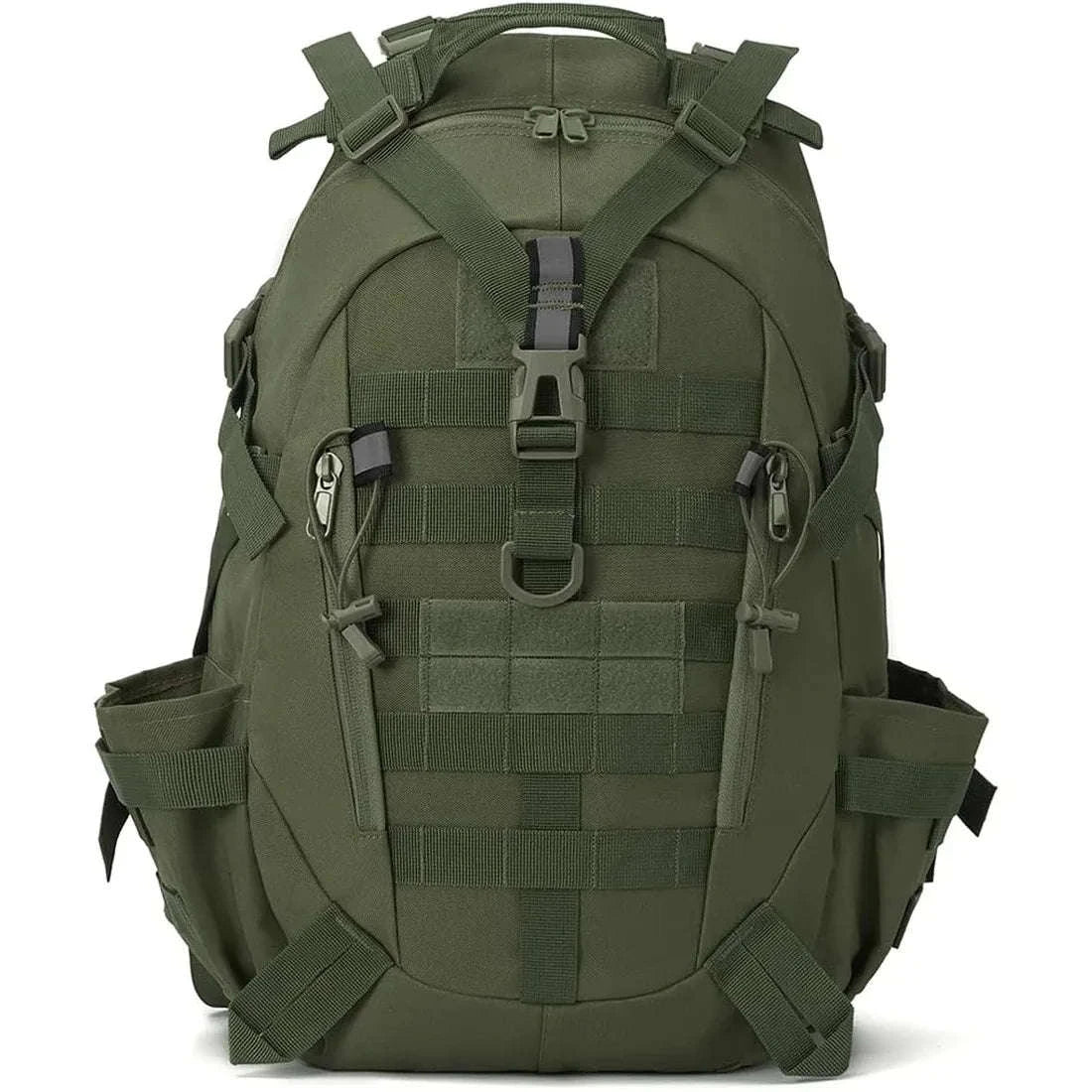 Hunting Tactical Backpack with Reflective Strips & Modular Loading System Ideal for Hunting Gear Storage Camping Hiking Outdoor-Black / United States