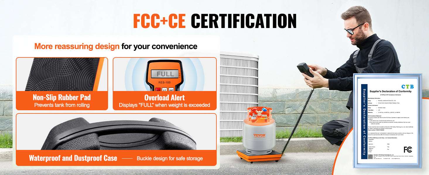 HVAC Refrigerant Scale 220 lb with Remote Control 5g Precision-220 LBS / United States