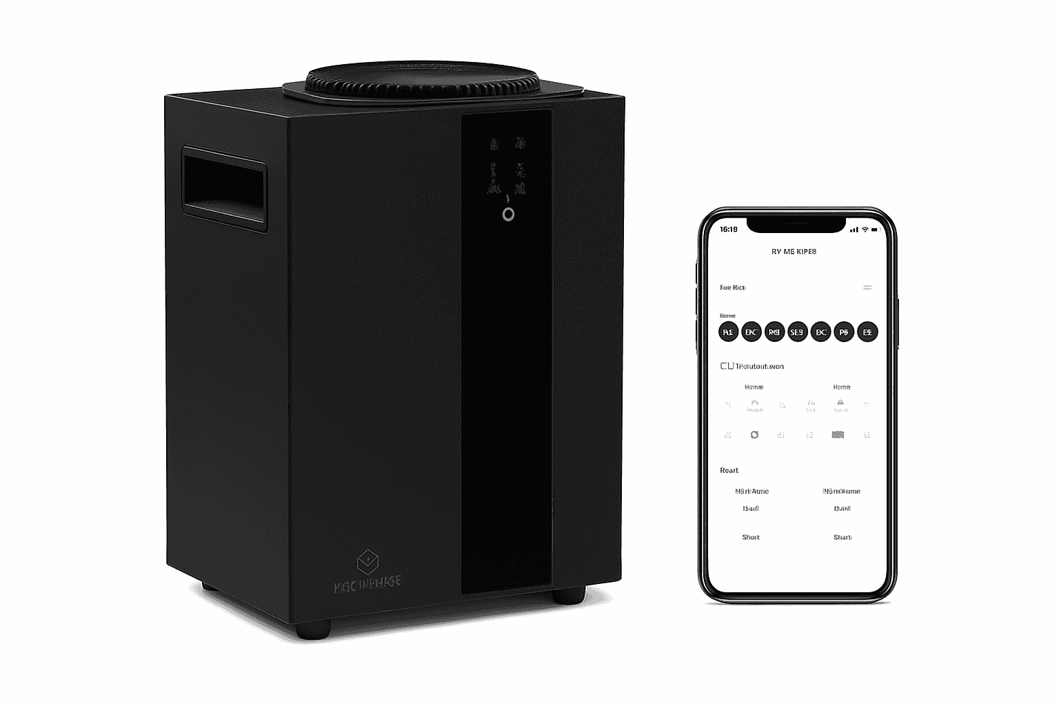 HVAC Smart Aroma Diffuser 4000m³ Coverage App-Controlled Oil System-Black Aroma Diffuser / US / Poland