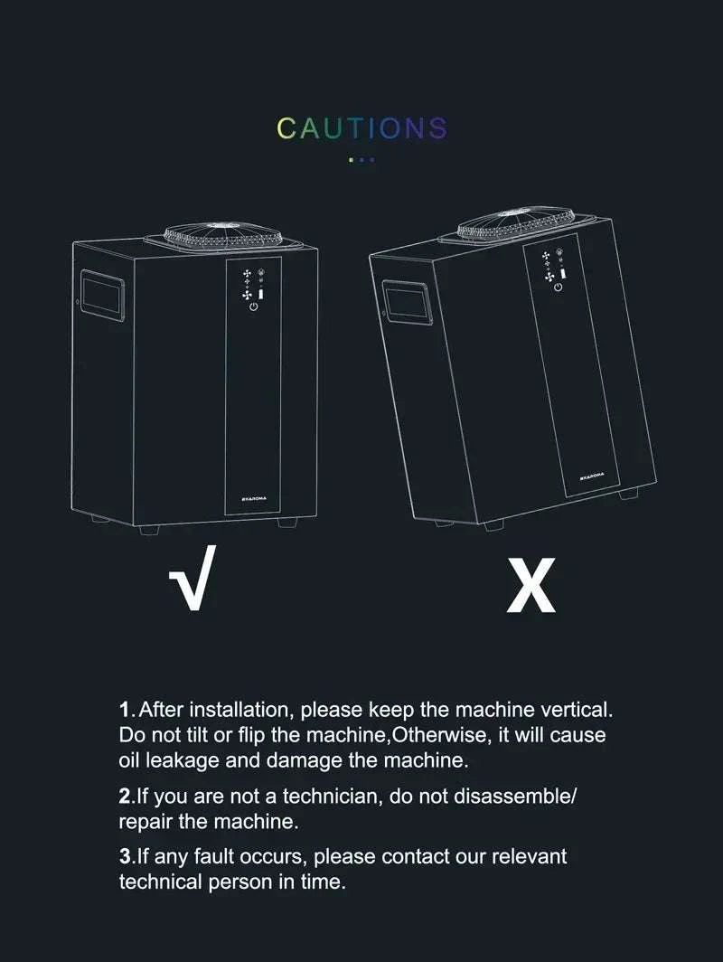 HVAC Smart Aroma Diffuser 4000m³ Coverage App-Controlled Oil System-Black Aroma Diffuser / US / Poland