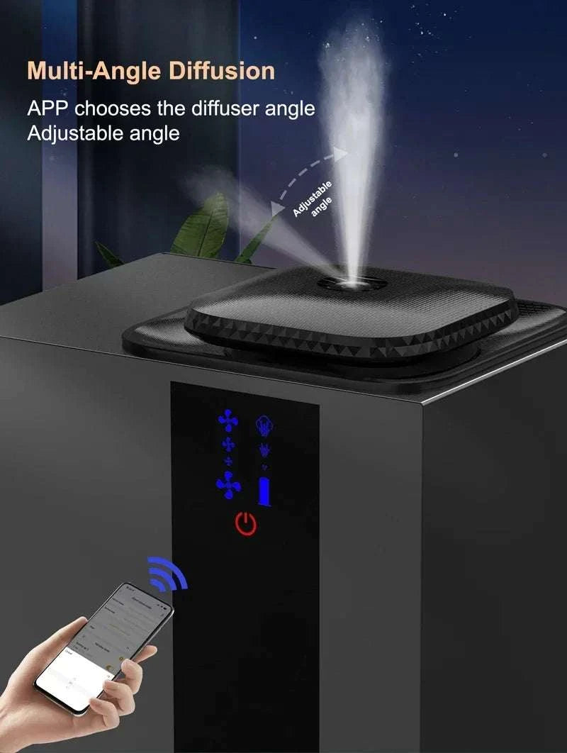 HVAC Smart Aroma Diffuser 4000m³ Coverage App-Controlled Oil System-Black Aroma Diffuser / US / Poland