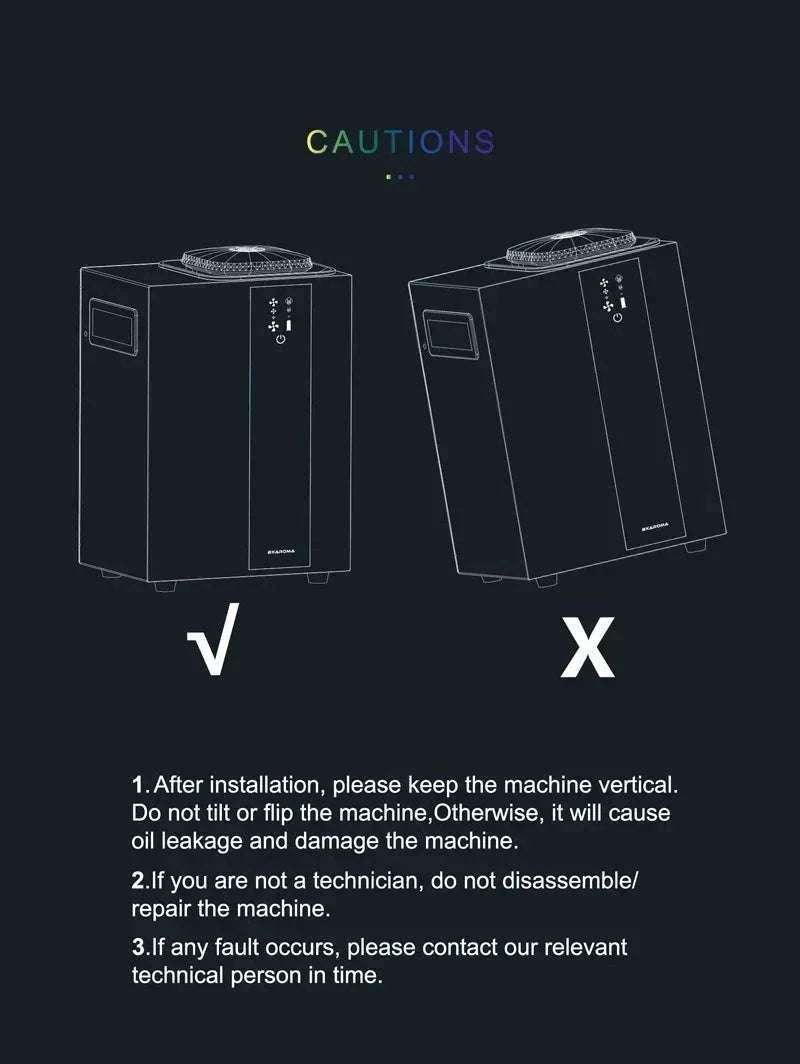 HVAC Smart Aroma Diffuser 4000m³ Coverage App-Controlled Oil System-Black Aroma Diffuser / US / Poland