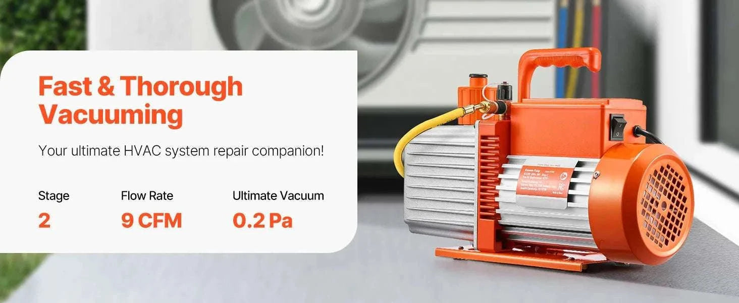 HVAC Vacuum Pump 3.5–9 CFM Single & Dual Stage for AC Systems-5CFM 1-2HP 1 Stage / EU / CZECH REPUBLIC