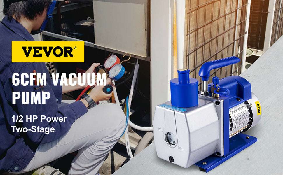 HVAC Vacuum Pump 6–12 CFM Dual Stage 1HP AC Service Tool-9 CFM 1 HP / spain