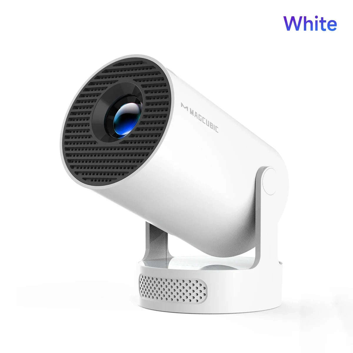 HY300 Pro Mini Projector 720P Android WiFi 6 BT5.4 Home Theater-ProNewWhite-Voice RC / US Plug / United States