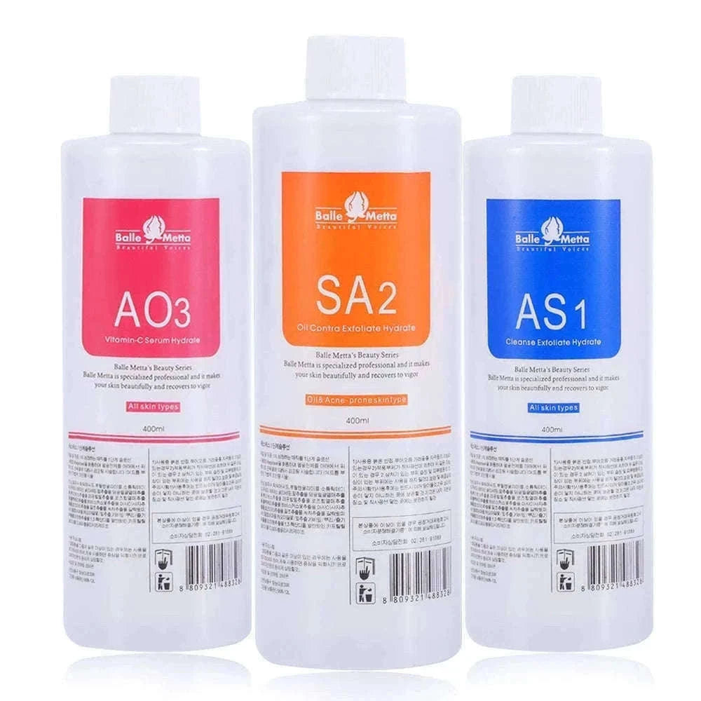 Hydra Liquid Facial Solution Set 3 x 400ml for Beauty Machines-1200ML Per Set / spain