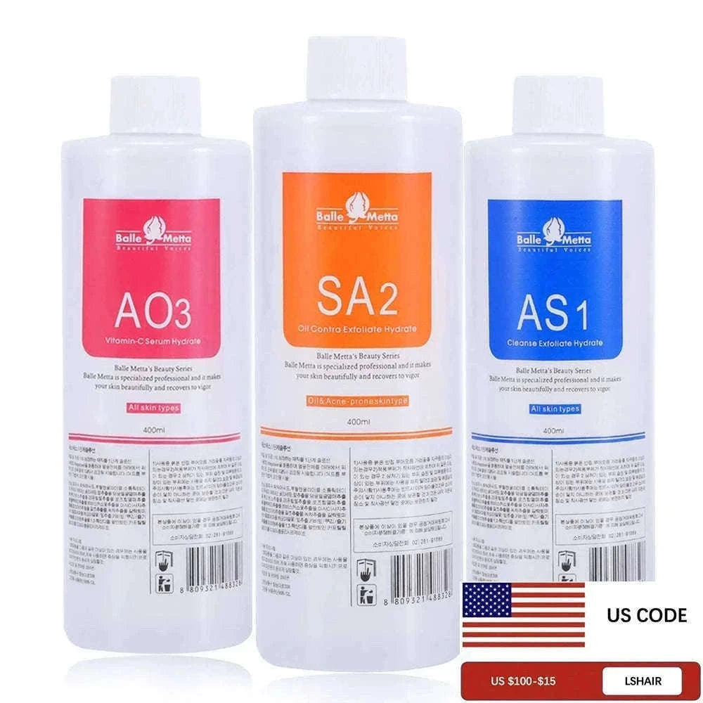 Hydra Liquid Facial Solution Set 3 x 400ml for Beauty Machines-1200ML Per Set / spain
