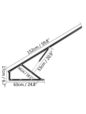 SucceBuy sæt med 5FT 4FT tung pneumatisk opbevaringsseng løftemekanisme gasfjeder støtte hængsel seng sofa opbevaringsplads besparelse