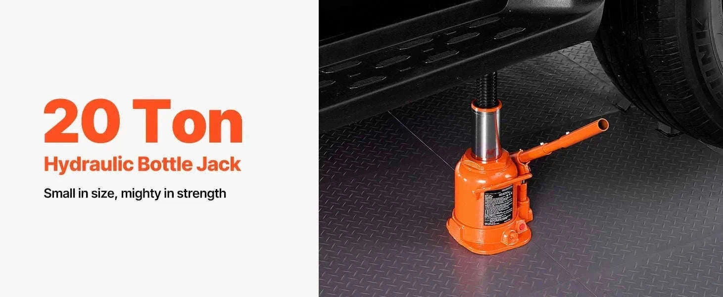 Hydraulic Bottle Jack 20 Ton for Trucks, SUVs and RVs-50TON / CZECH REPUBLIC