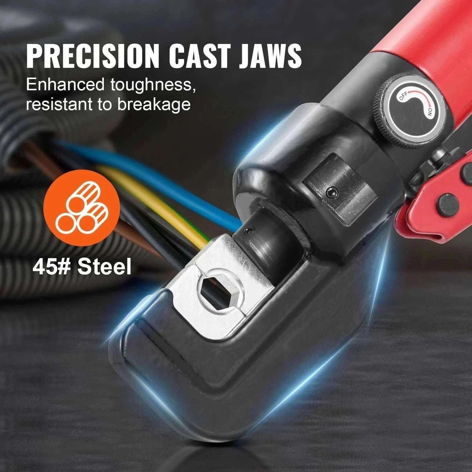 Hydraulic Cable Crimping Tool AWG12-2/0 with 9 Dies & Cutter Kit-United States