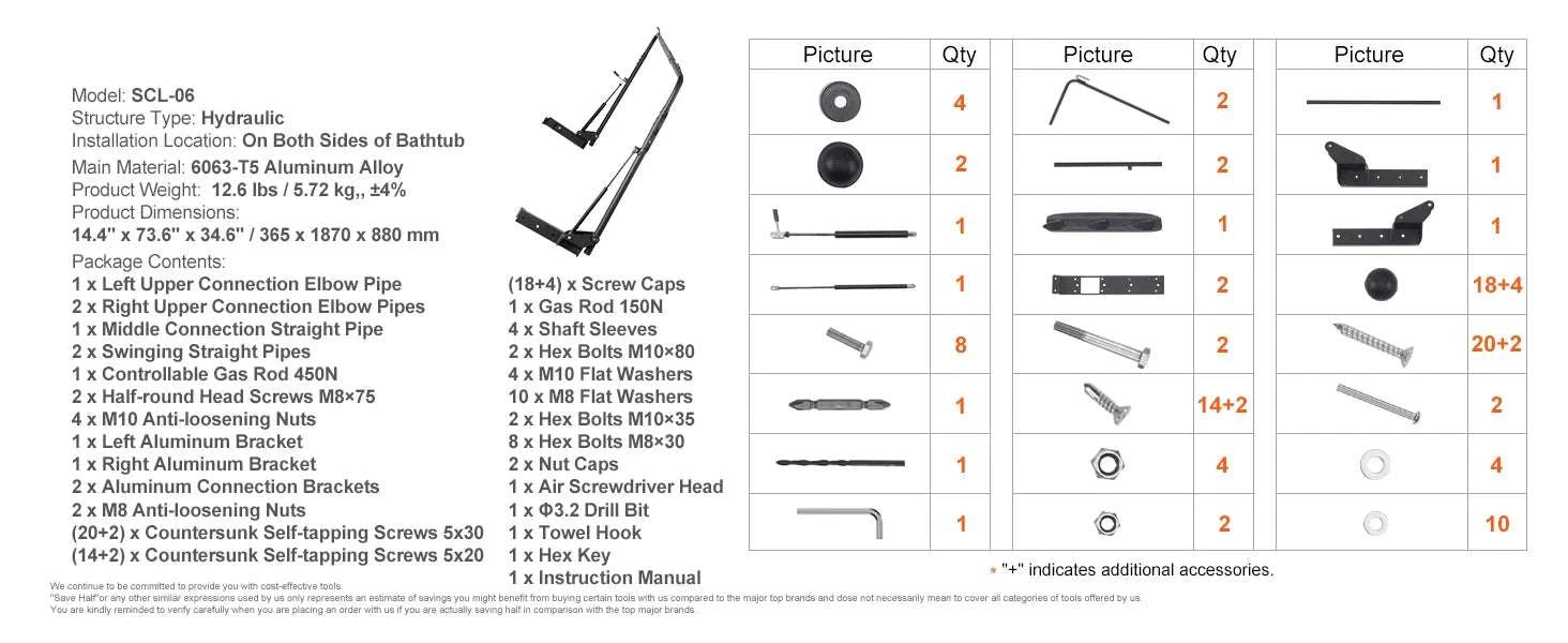 Hydraulic Hot Tub Cover Lift Adjustable Spa Cover Lifter-OnesideUnderneath / United States