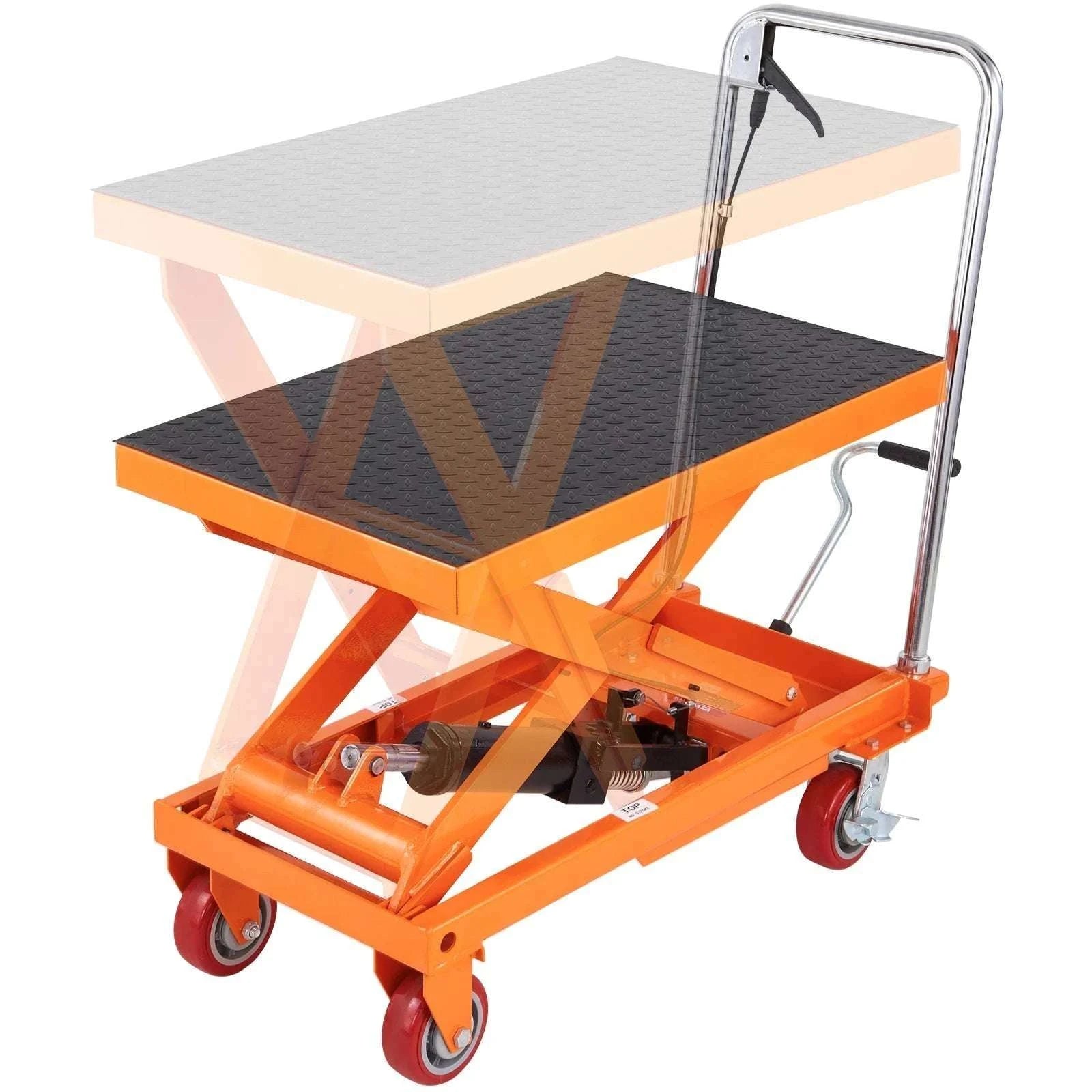 Hydraulic Lift Table Cart 1100 lbs Capacity 35.4" Lift with Wheels-1100 lbs / United States