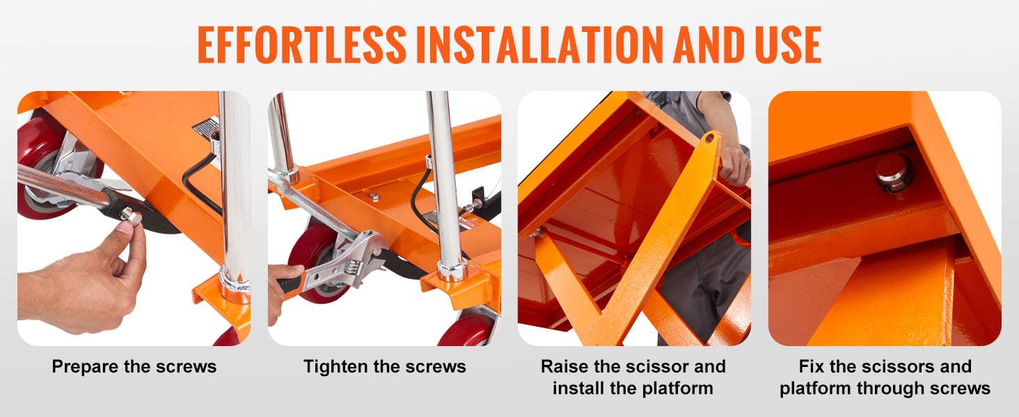 Hydraulic Lift Table Cart 1100 lbs Capacity 35.4" Lift with Wheels-1100 lbs / United States