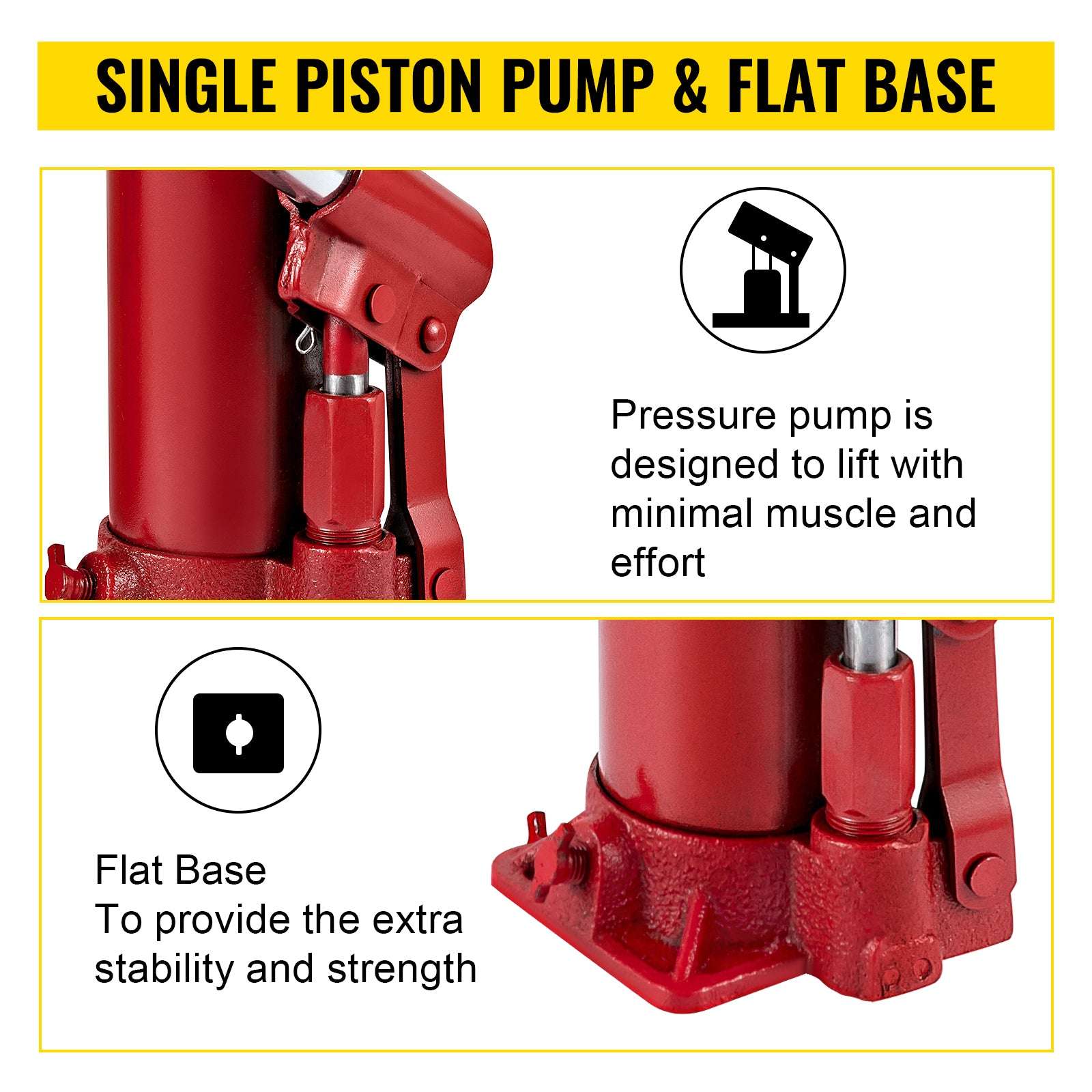 Hydraulic Long Ram Jack 3–12 Ton Engine Hoist Lift Replacement-8 Ton / United States
