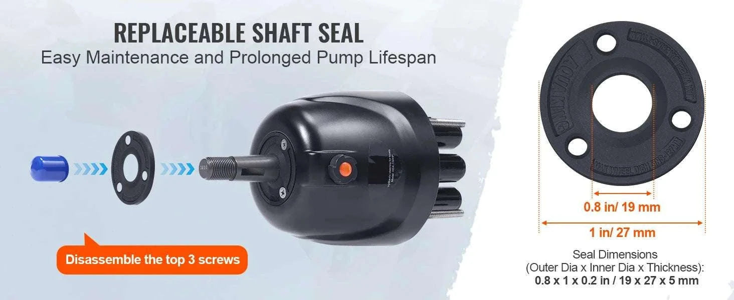 Hydraulic Outboard Steering Kit 90HP–300HP with Pump & 24/26FT Hoses-300HP 26FT / spain