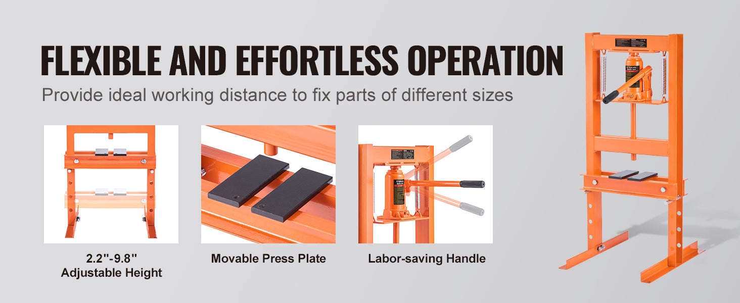 Hydraulic Shop Press 6‑Ton H‑Frame with Press Plates-6T / spain