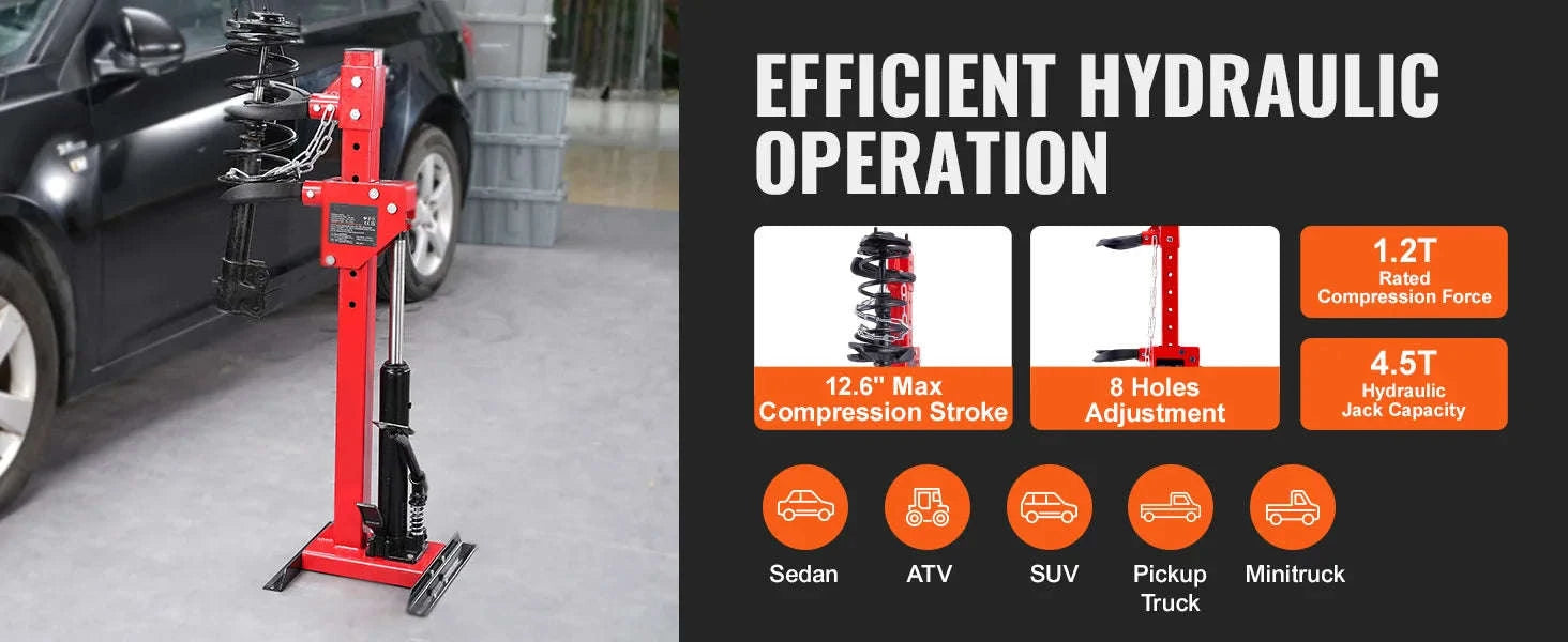 Hydraulic Strut Spring Compressor 4.5 Ton Load Capacity-CZECH REPUBLIC