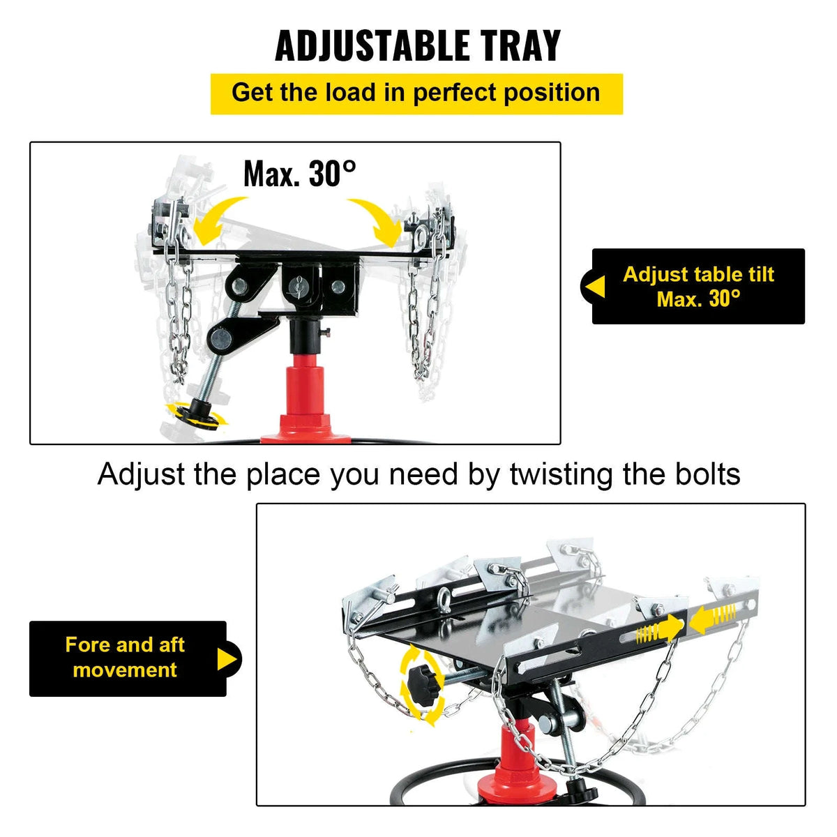 Hydraulic Telescopic Transmission Jack with Foot Pedal-france