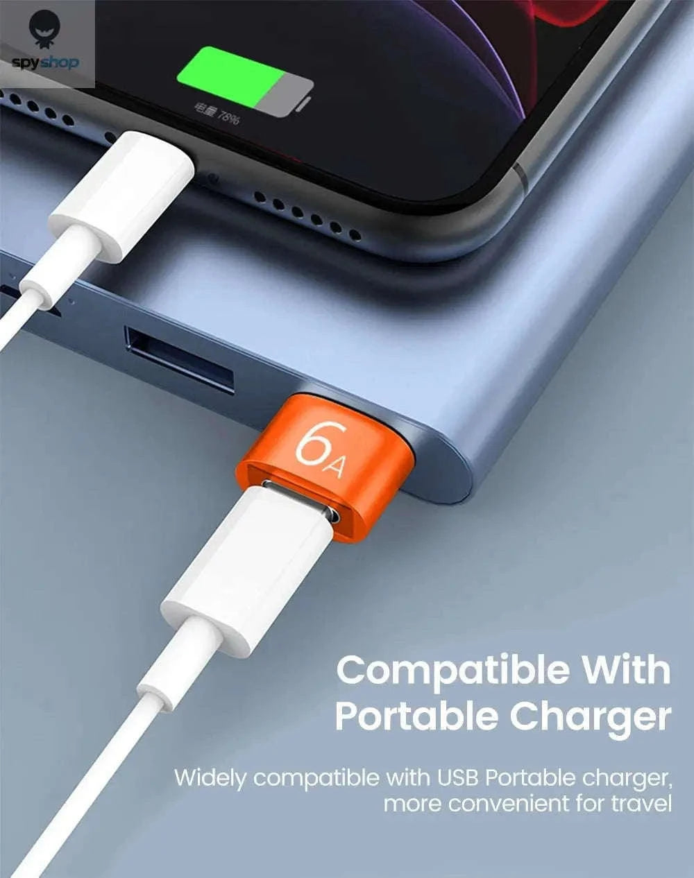 HyperLink 10A OTG USB-C Adapter for Fast Charging and USB 3.0-BlackA