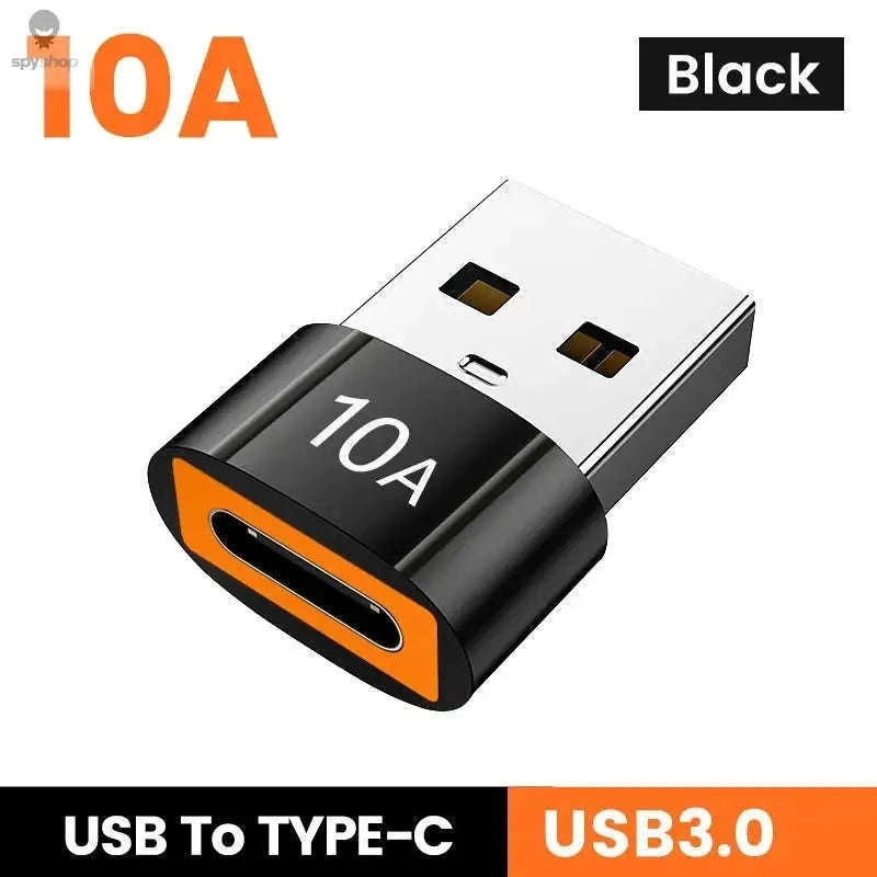 HyperLink 10A OTG USB-C Adapter for Fast Charging and USB 3.0-BlackA