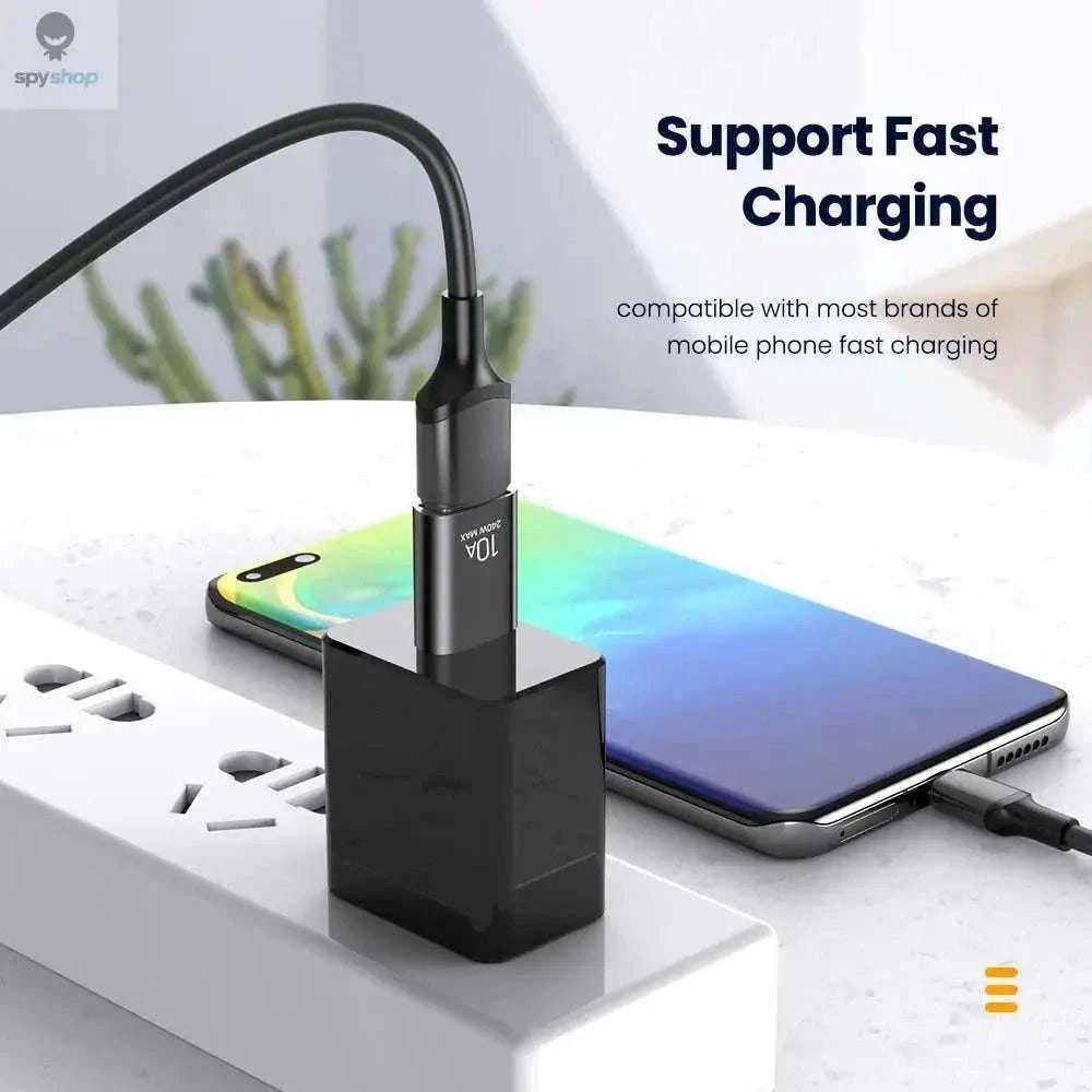 HyperLink 10A OTG USB-C Adapter for Fast Charging and USB 3.0-BlackA