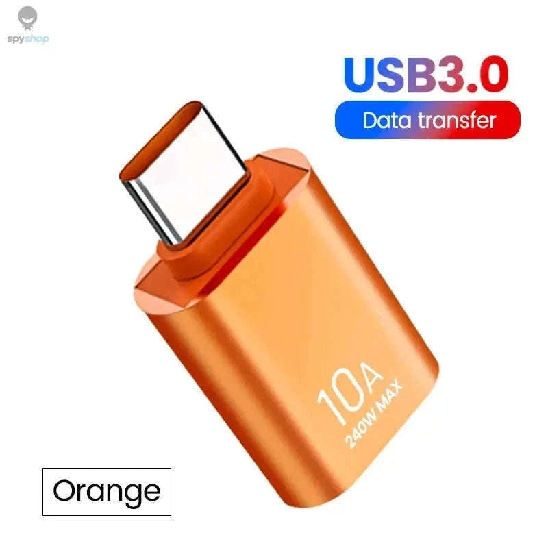 HyperLink 10A OTG USB-C Adapter for Fast Charging and USB 3.0-BlackA