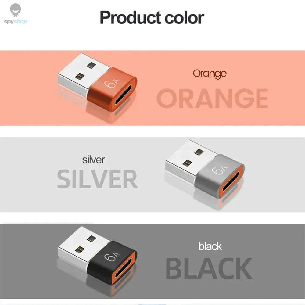 HyperLink 10A OTG USB-C Adapter for Fast Charging and USB 3.0-BlackA