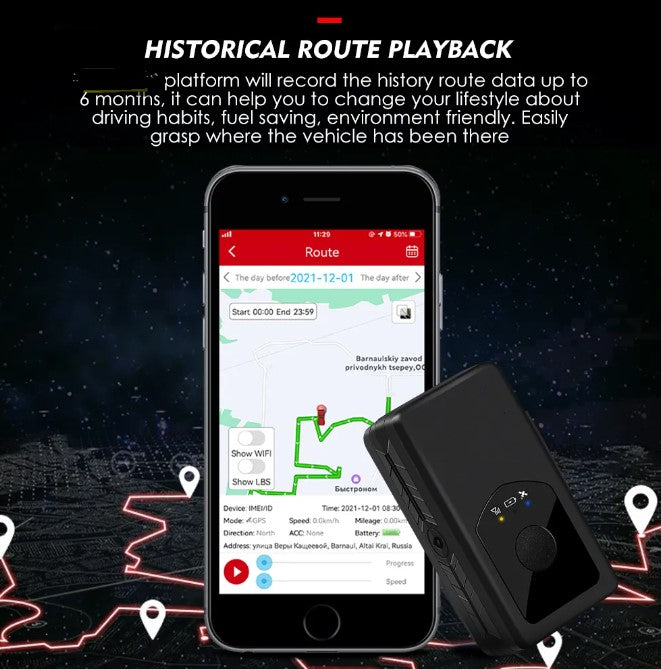 Tracking Device 4G 3000mAh for Long Standby Car Tracking, Voice Recording (SIM Card Included!) - Spy-shop.com