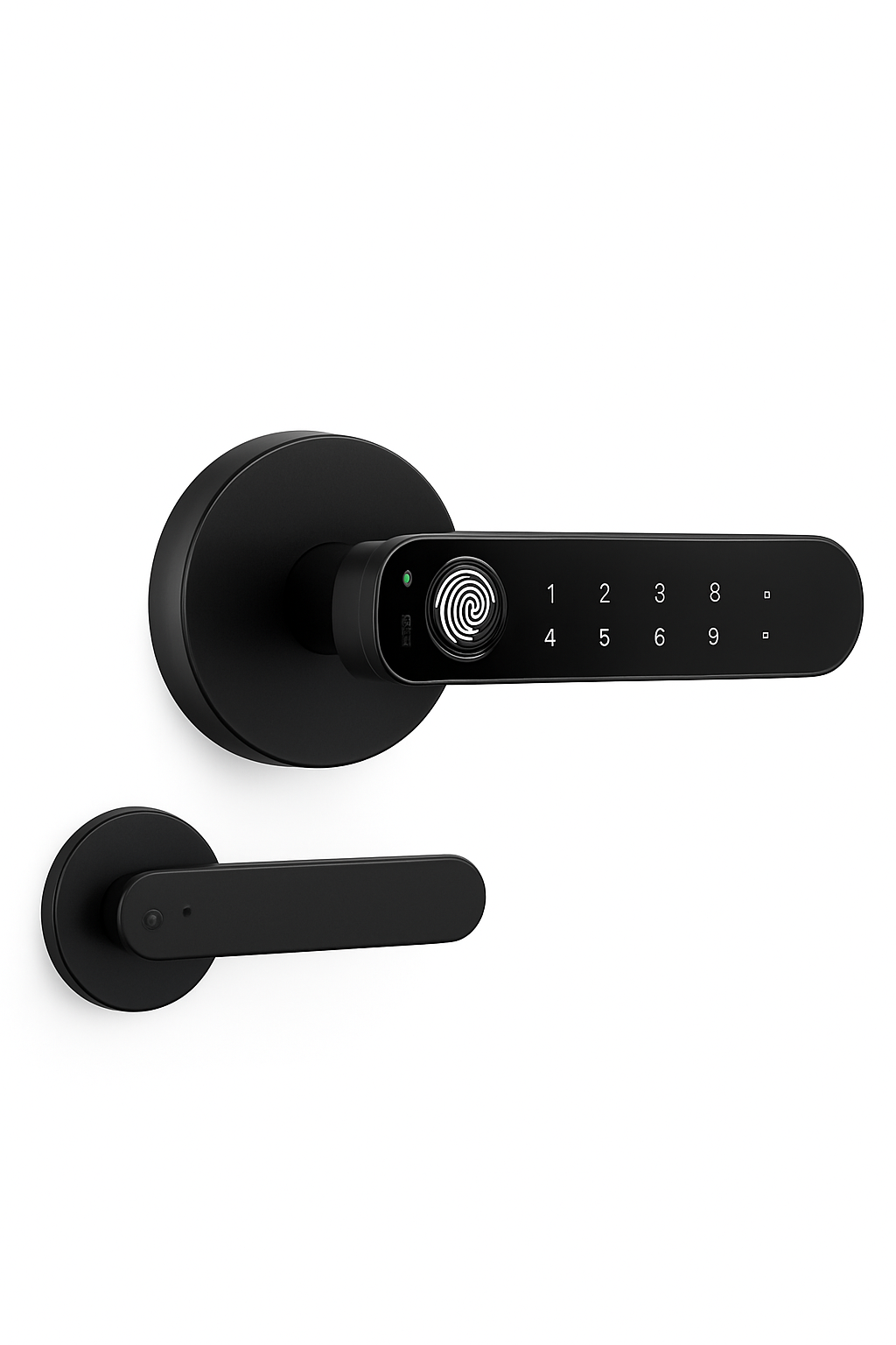 ICCSSI serratura smart con impronta digitale, serratura/funzione Tuya APP/password/carta IC/chiave, sblocco multilinguaggio, riproduzione audio B208APRO