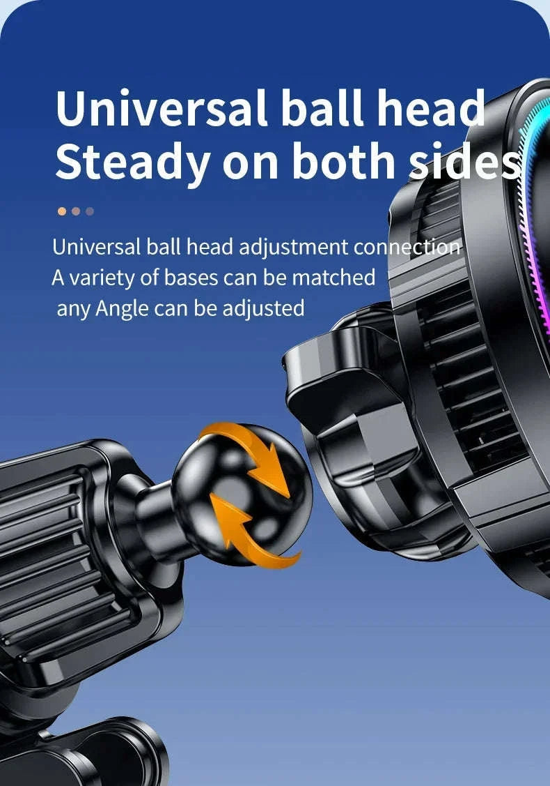 Ice Cooling Magnetic Car Charger Stand-Black