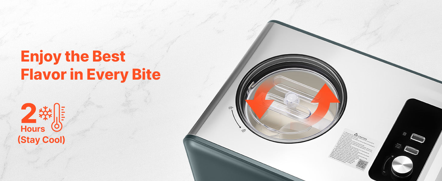 Machine à glace automatique avec compresseur 1,5 QT sans pré-congélation