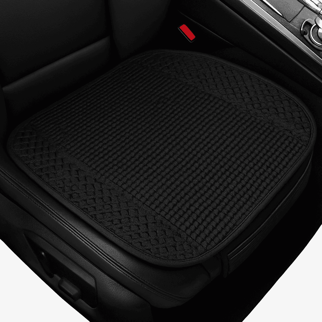 Ice Silk Car Seat Cover Breathable Cooling Seat Cushion Anti-Slip Universal-Beige 1pc