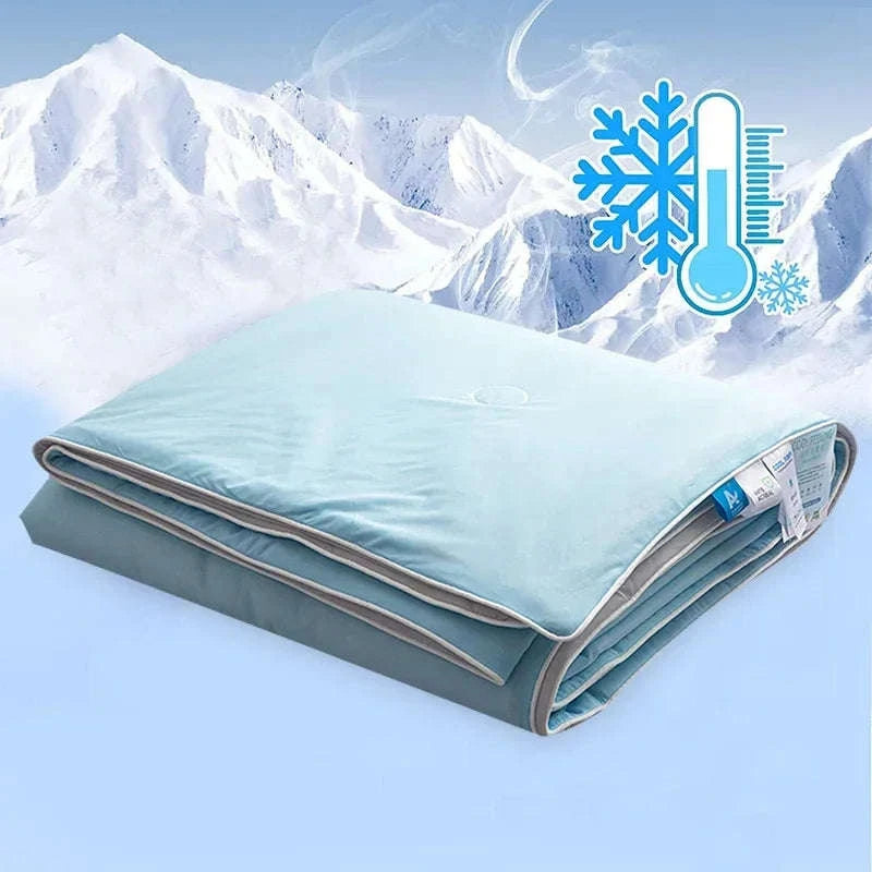 Ice Silk Cooling Blanket for Summer-Aqua Green / 200x230cm
