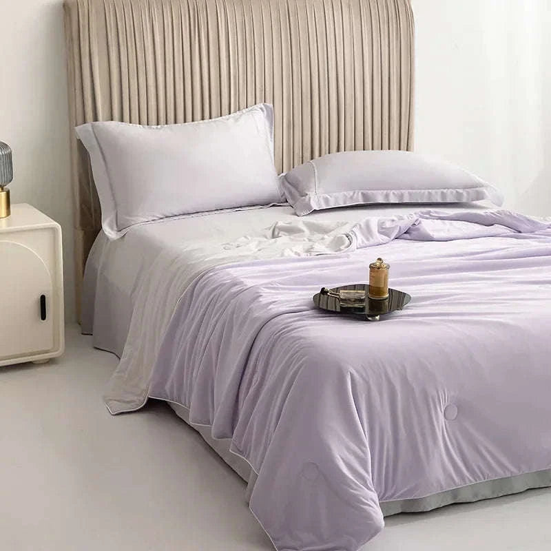 Ice Silk Cooling Blanket for Summer-Aqua Green / 200x230cm