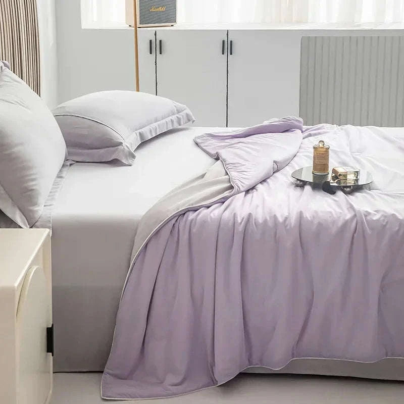 Ice Silk Cooling Blanket for Summer-Aqua Green / 200x230cm