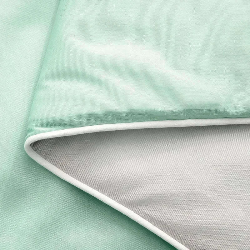 Ice Silk Cooling Blanket for Summer Sleep Comfort-Aqua Green / 200x230cm